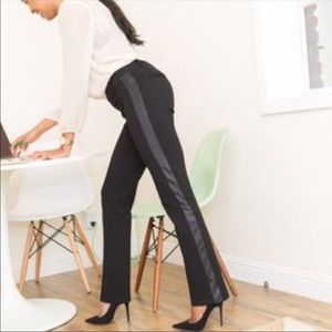 Betabrand Dress pant Yoga Tuxedo stripe